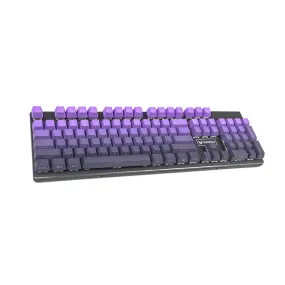 104 Keys Gradient Blue/Purple Keycap Set OEM Profile PBT Two Color Molding Translucent Side Carving Custom Keycap for Mechanical Keyboard