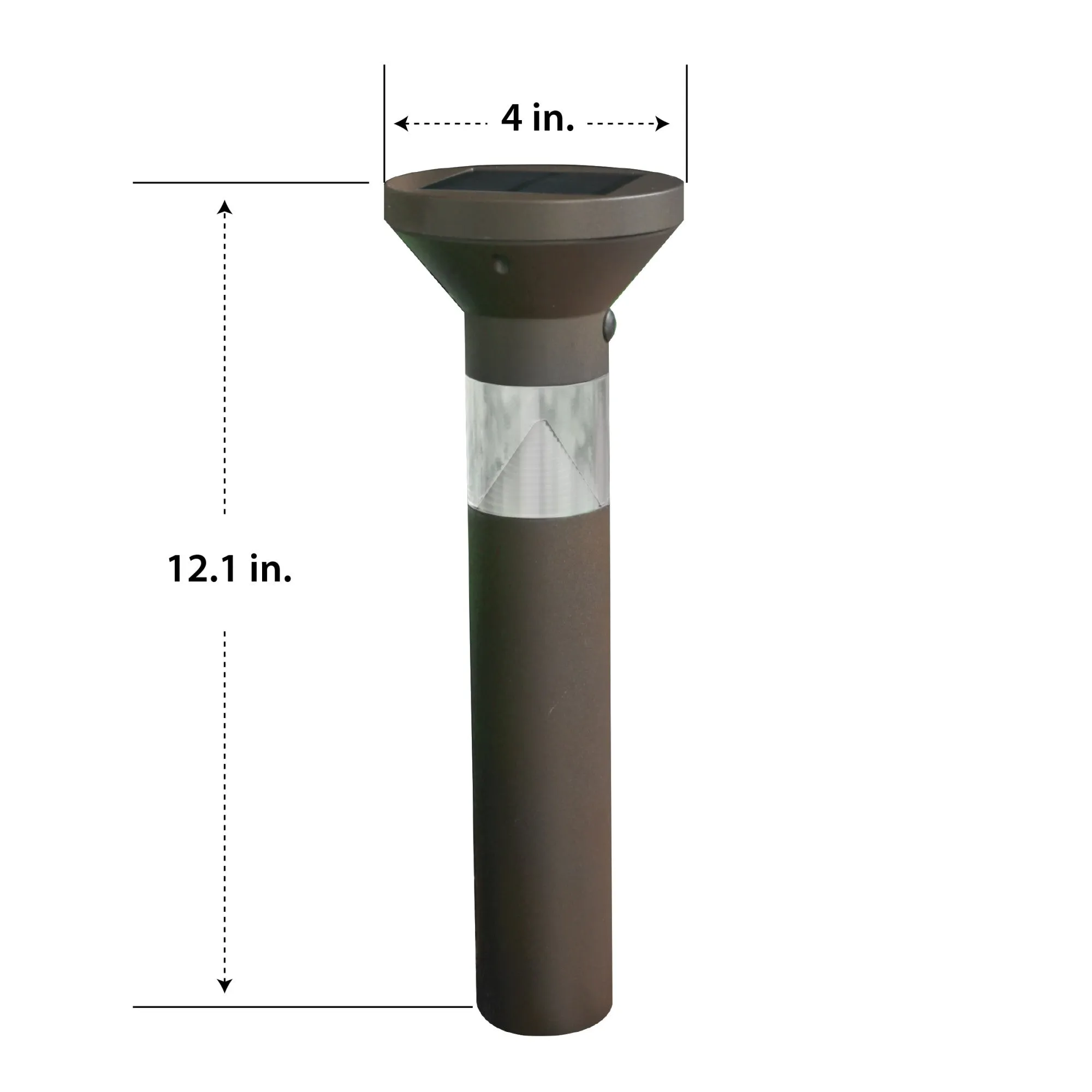 12 in. OneSync Landscape Bronze Solar Bollard Light