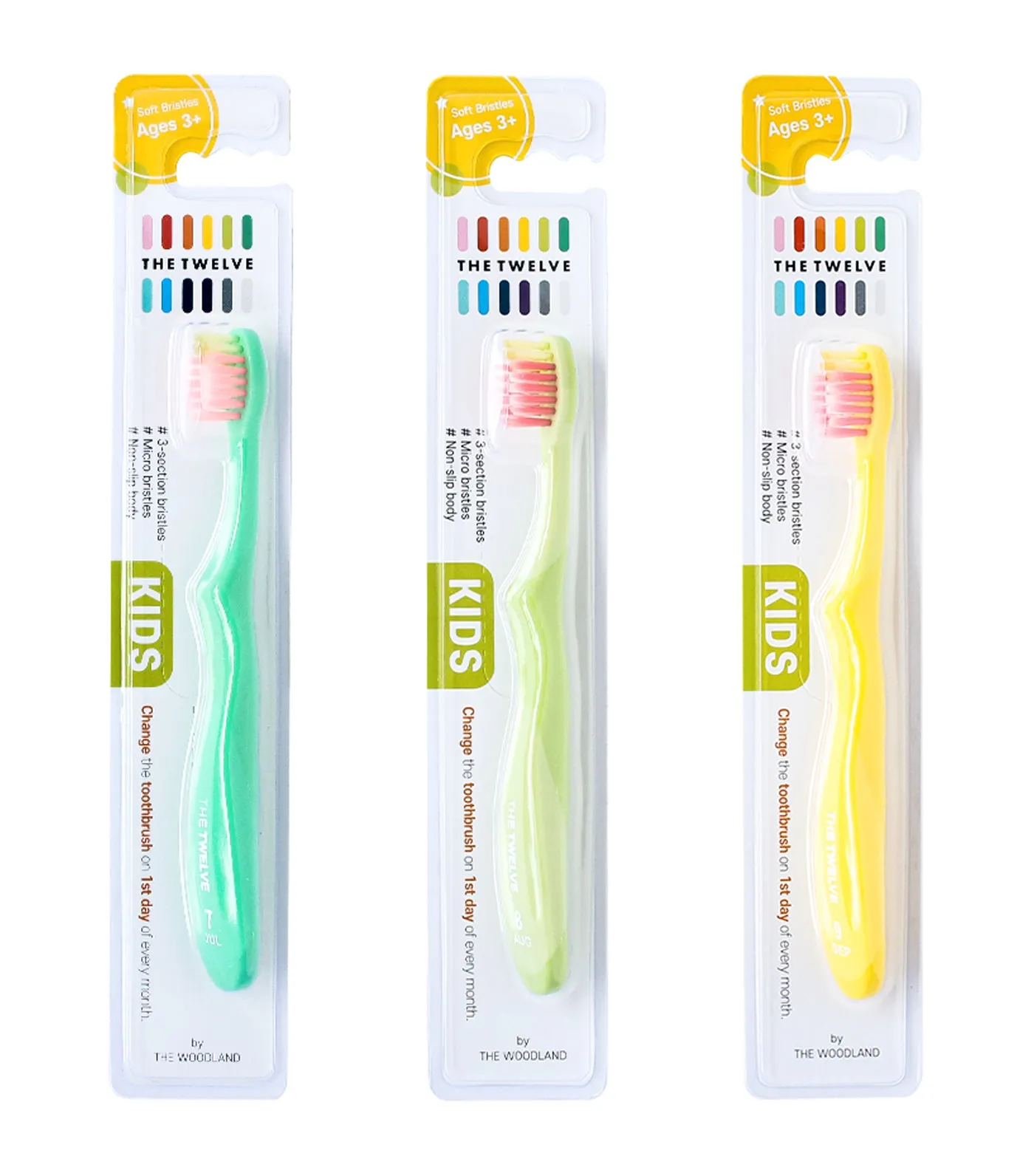 12-Piece Kids Toothbrush Set - Pastel