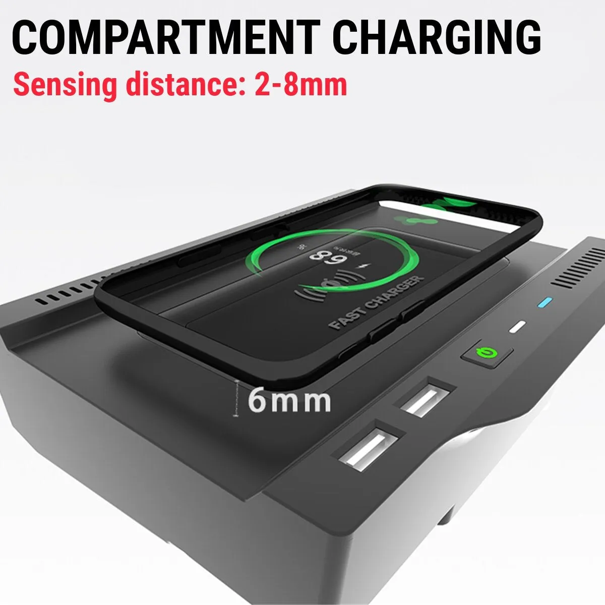 18W Car Wireless Charger QC3.0 For Benz AMG A35L W177 W246 A180 A200 B200 GLB 2019-2020