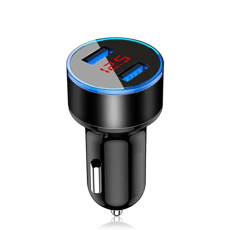 3.1A Dual USB Car Charger With LED Display Universal Mobile Phone Car-Charger for Xiaomi Samsung S8 iPhone 6 6s 7 8 Plus Tablet