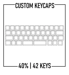 40% Keyboard Custom PBT Keycaps Set ( ANSI | 42 Keys )