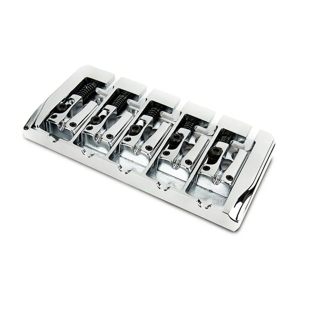 5 String Bass Bridge BB405 Dual Load, Steel Base Plate