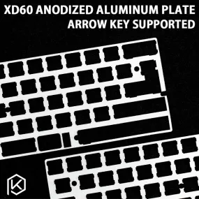 60% Aluminum Mechanical Keyboard Plate support xd60 xd64 gh60 silver color