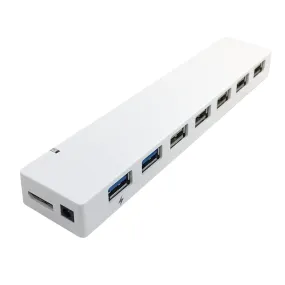 7-Port USB 3.0 Hub (2x USB 3.0, 5x USB 2.0   Charger) - White