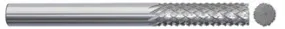 780-001020: 1/8 in. Dia., 1/2 in. Length Of Cut, 1-1/2 in. Overall Length Carbide Router Mill; Diamond Cut, Style A- No End Cut, BRIGHT, USA