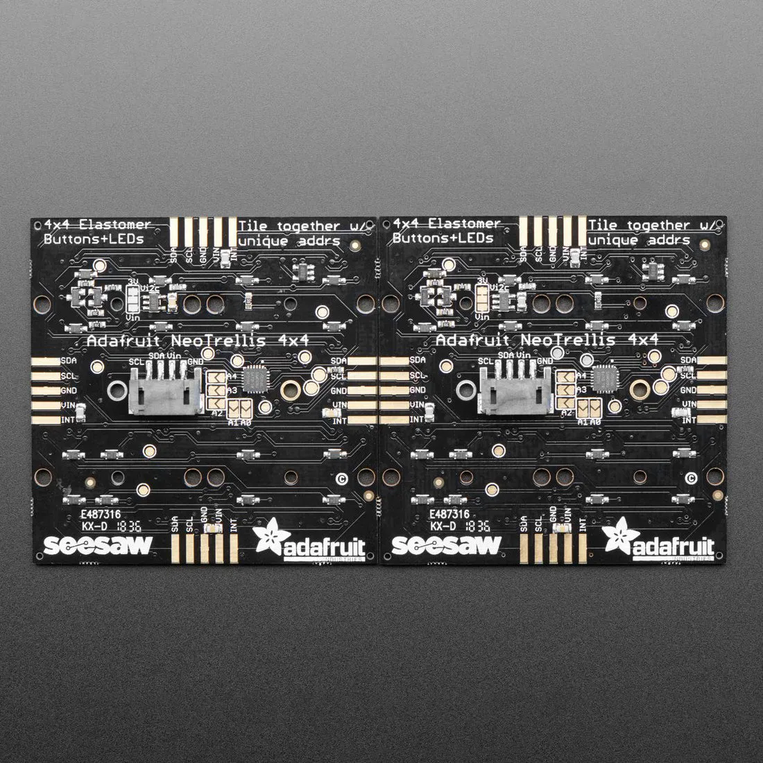 Adafruit NeoTrellis RGB Driver PCB for 4x4 Keypad