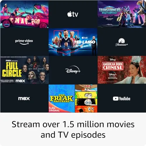 All-new Amazon Fire TV Stick 4K streaming device, more than 1.5 million movies and TV episodes, supports Wi-Fi 6, watch free & live TV