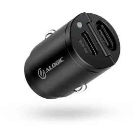 ALOGIC Rapid Power Dual USB-C 30W Mini-Car Charger