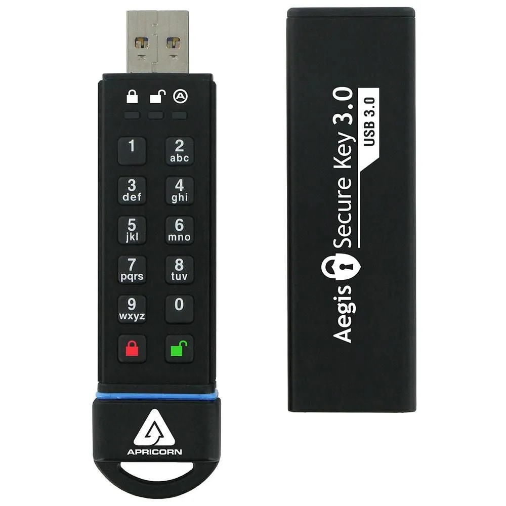 Apricorn Aegis Secure Key 3.0 - Usb Flash Drive - 30 Gb