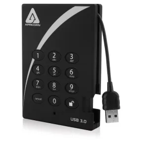 Apricorn Hard Drive A25-3Pl256-2000 - 2Tb - Usb 3.0 - Black