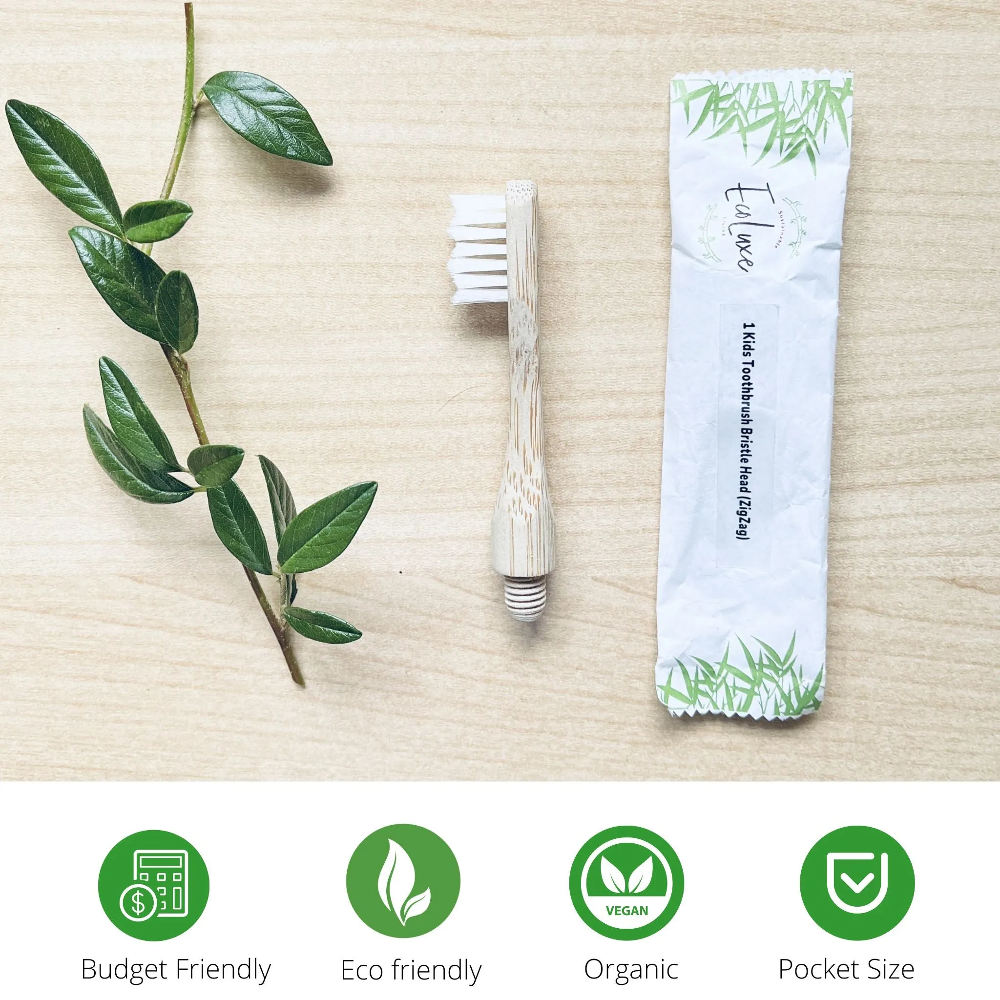 Bamboo Toothbrush Eco-Friendly Biodegradable Bristle Kids Size 4 Shapes