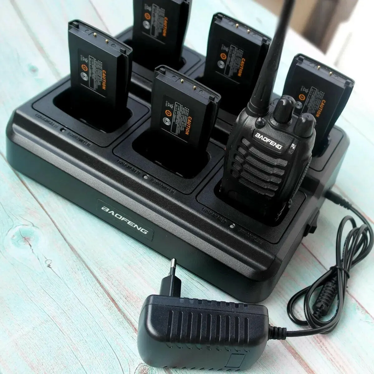 BAOFENG Six Way Desk Charger For BF-666S BF-777S BF-888S Ham Two Way Radio 6 In 1 Universal Rapid Replenisher Fast Chargering