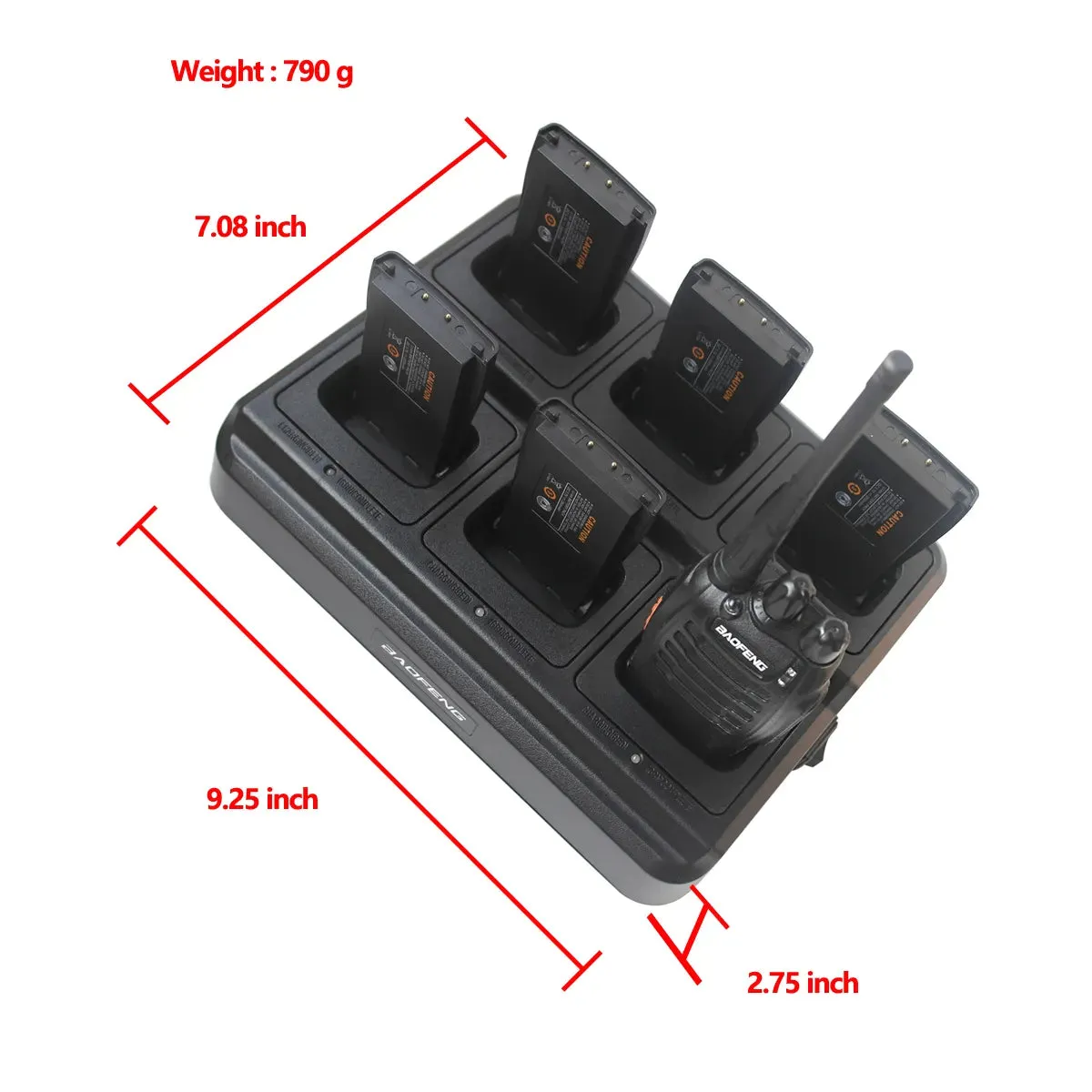 BAOFENG Six Way Desk Charger For BF-666S BF-777S BF-888S Ham Two Way Radio 6 In 1 Universal Rapid Replenisher Fast Chargering