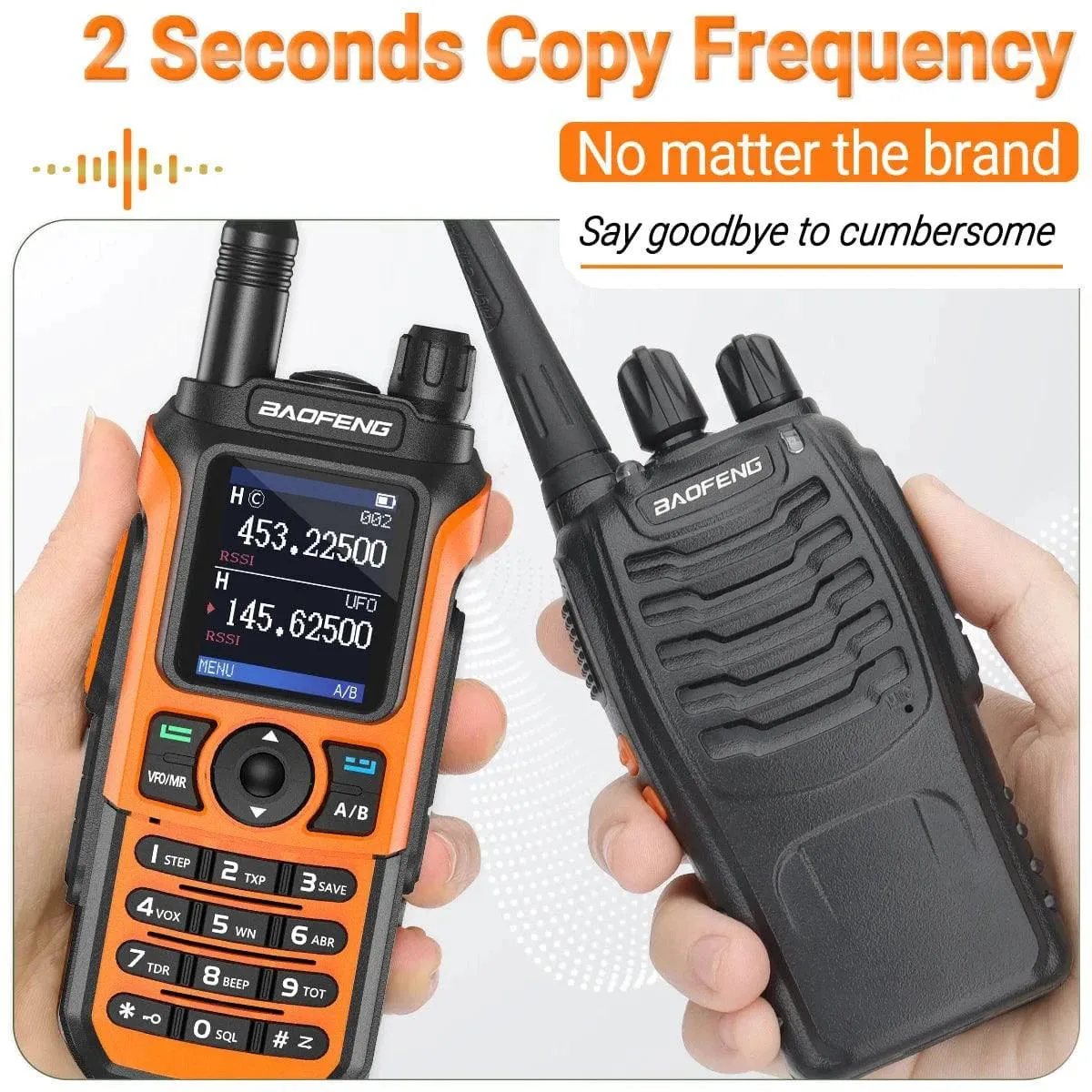 Baofeng UV-21 Pro V2 Walkie Talkie Wireless Copy Frequency Type-C Charger Long Range Waterproof Flashlight UV-5R Ham Radio