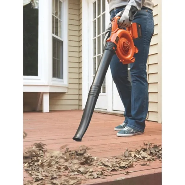 Black Decker LSW36 Sweeper, 2.6 Ah, 36 V Battery, Lithium-Ion Battery, 120 cfm Air, 60 min Run Time, Black/Orange