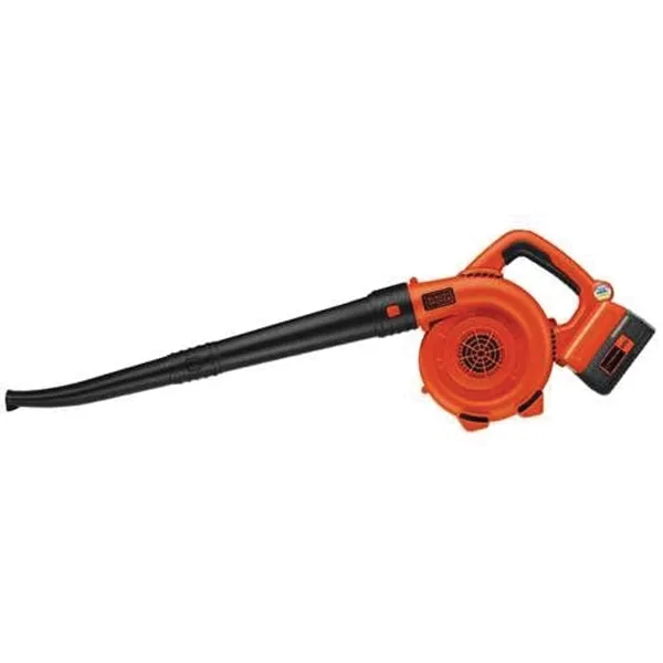 Black Decker LSW36 Sweeper, 2.6 Ah, 36 V Battery, Lithium-Ion Battery, 120 cfm Air, 60 min Run Time, Black/Orange