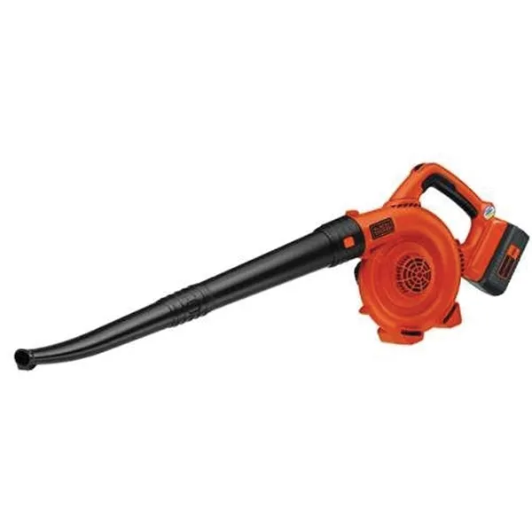 Black Decker LSW36 Sweeper, 2.6 Ah, 36 V Battery, Lithium-Ion Battery, 120 cfm Air, 60 min Run Time, Black/Orange