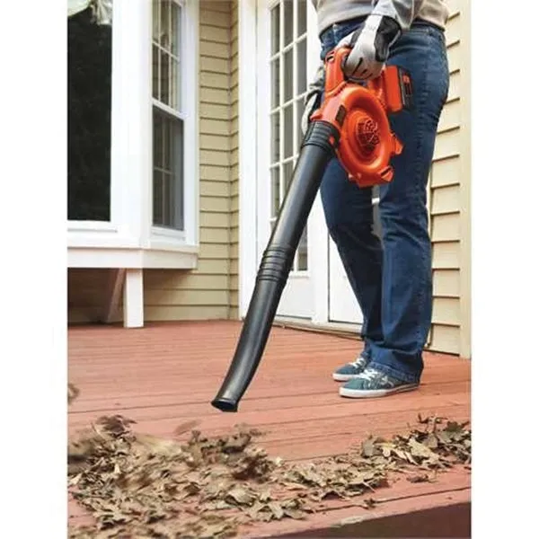 Black Decker LSW36 Sweeper, 2.6 Ah, 36 V Battery, Lithium-Ion Battery, 120 cfm Air, 60 min Run Time, Black/Orange