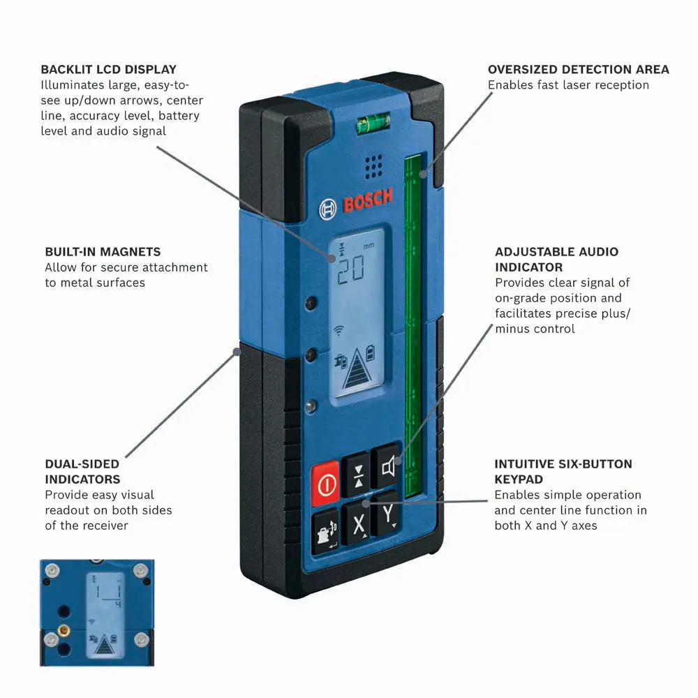 Bosch LR40G 2,000' Green-Beam Rotary Laser Receiver