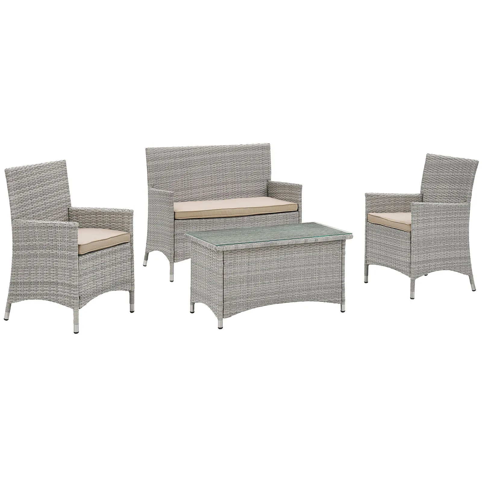 Bridge 4 Piece Outdoor Patio Patio Conversation Set