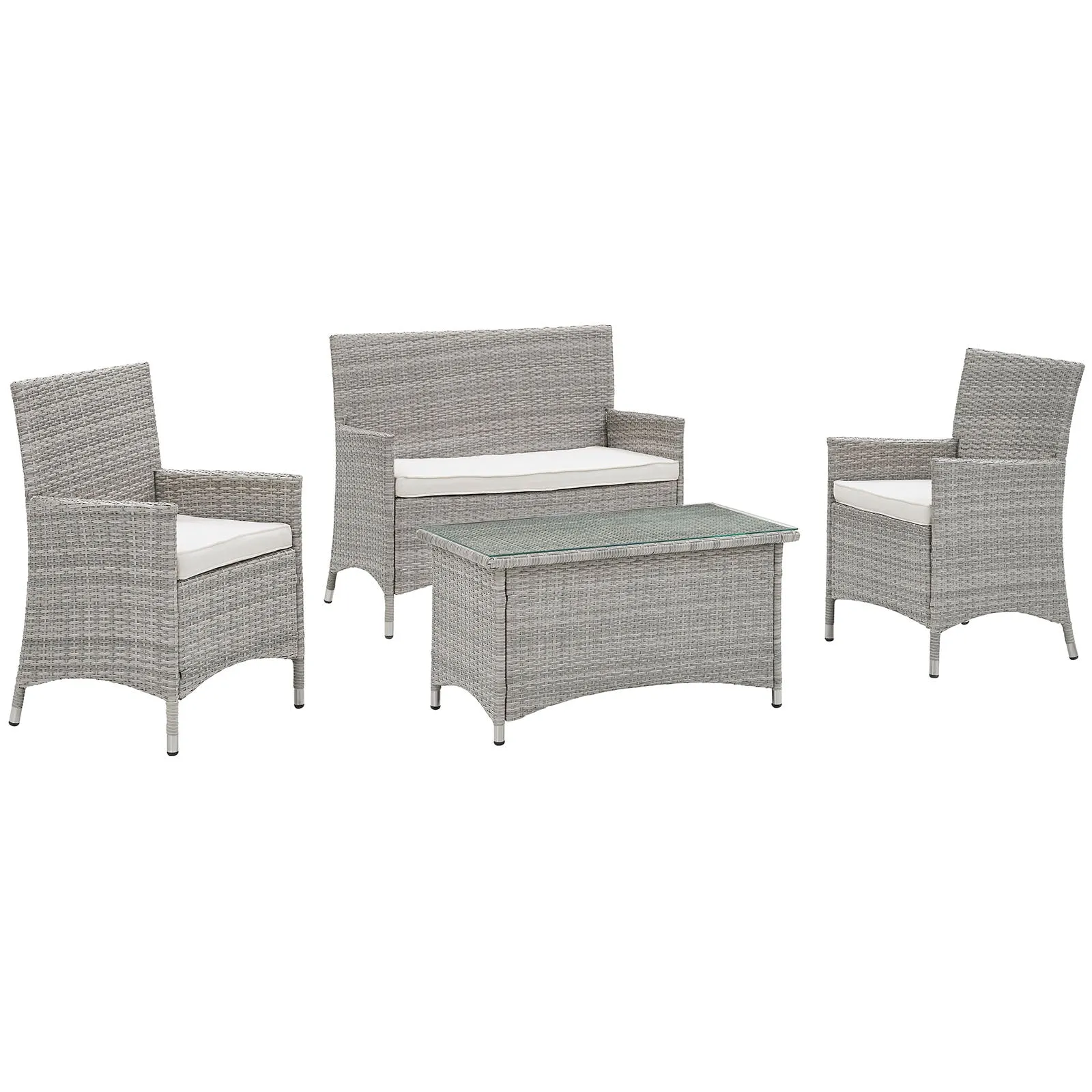 Bridge 4 Piece Outdoor Patio Patio Conversation Set