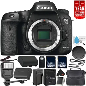 Canon EOS 7D Mark II Digital SLR Camera 9128B002 (Body Only) International Model - Bundle with 32GB Memory Card Advanced Bundle