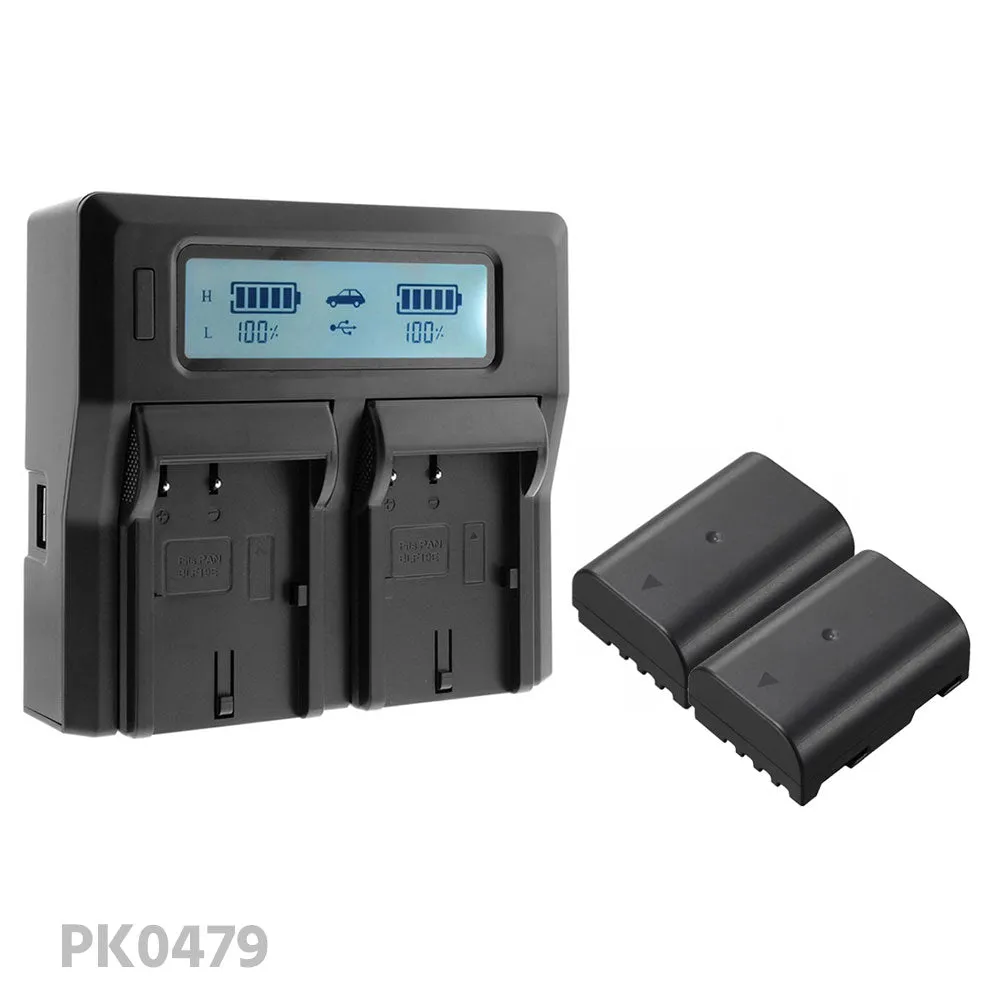 CGPro DMW-DCC12 Dual Digital Battery Charger w/ LCD Display For BLF19E