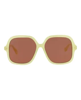 Chloe Square-Frame Acetate Sunglasses