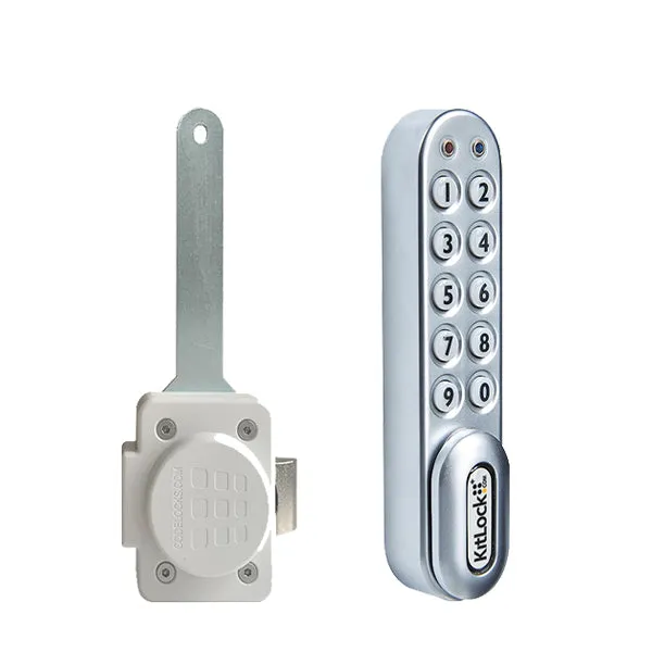 CodeLocks - KL1000-PS-SL - Classic  Electronic Kit Lock - Locker Lock SlamKit - Vertical Handing - Silver