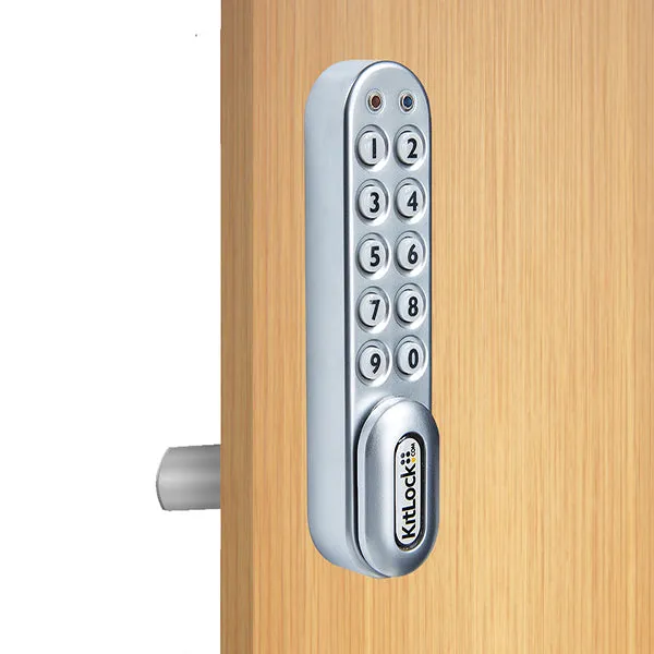 CodeLocks - KL1000-PS-SL - Classic  Electronic Kit Lock - Locker Lock SlamKit - Vertical Handing - Silver