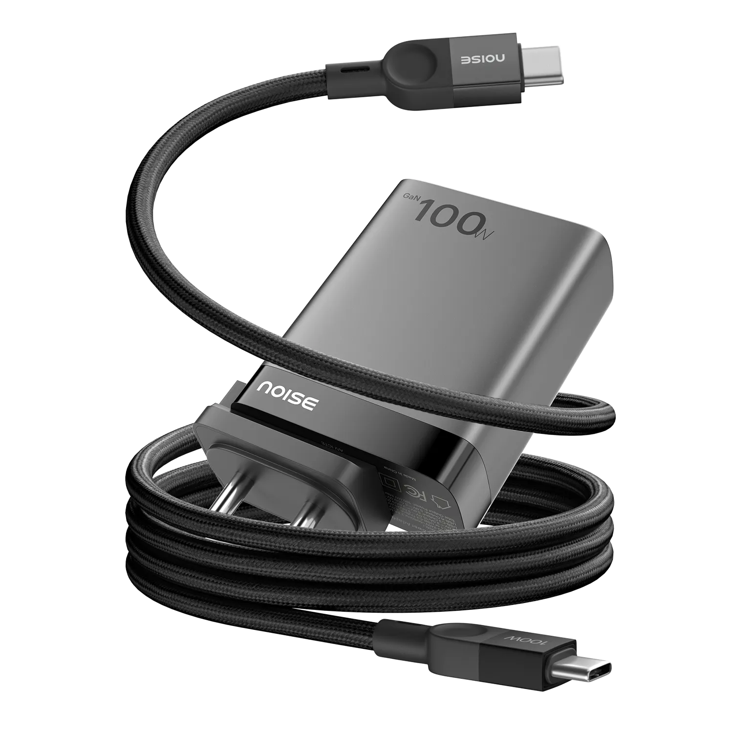 Combo - Noise Power Charger and 1 Meter Magnetic Charging Cable - Black