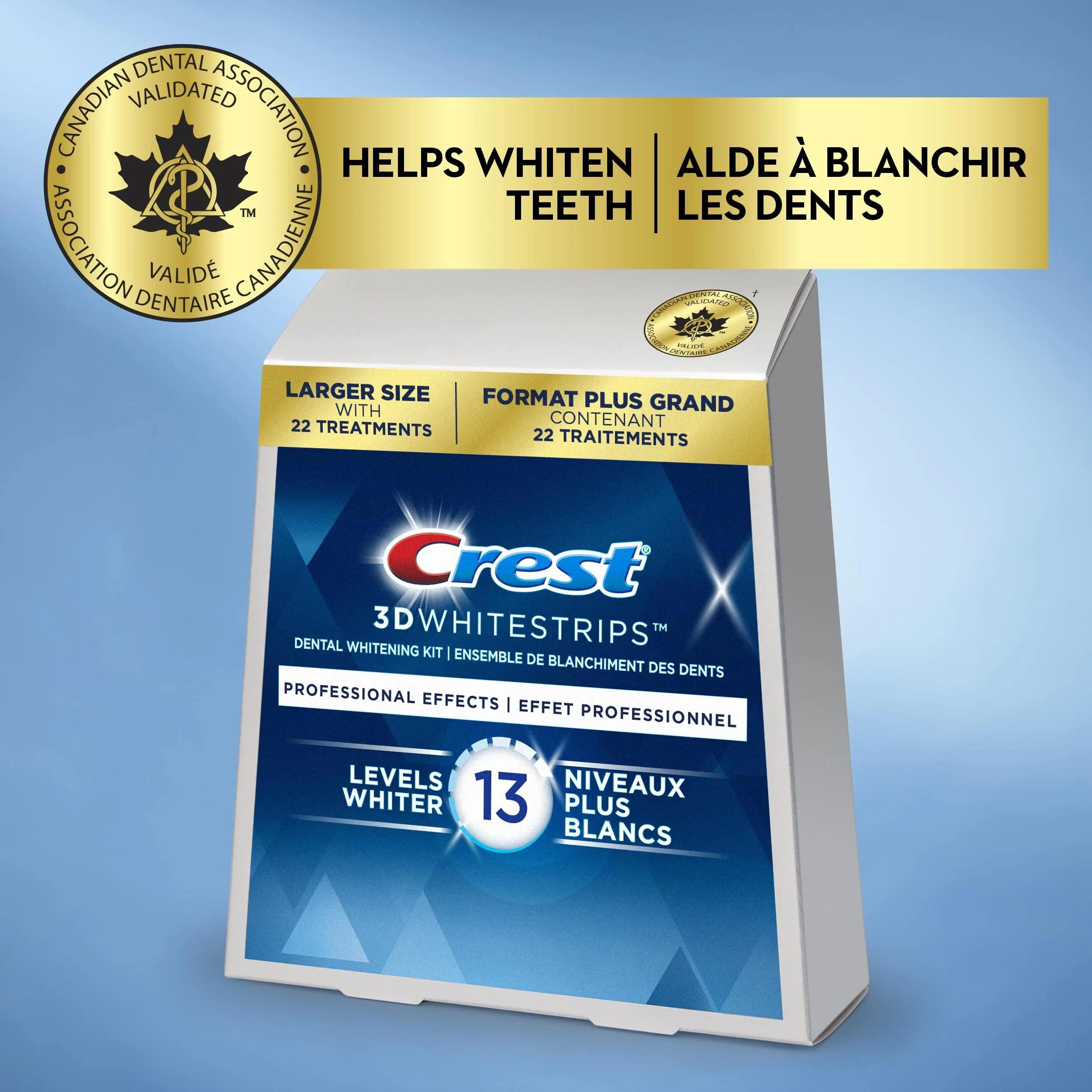 Crest 3D White Whitestrips Professional Effects, At-Home Teeth Whitening Kit.