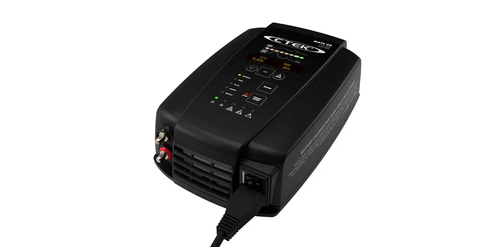 CTEK MXTS 40 (12-24V) Smart Battery Charger with fast multi step charging 2 IN 1 for charging station for workshops and showrooms - private car