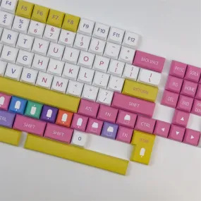 Cute mechanical keyboard keys set