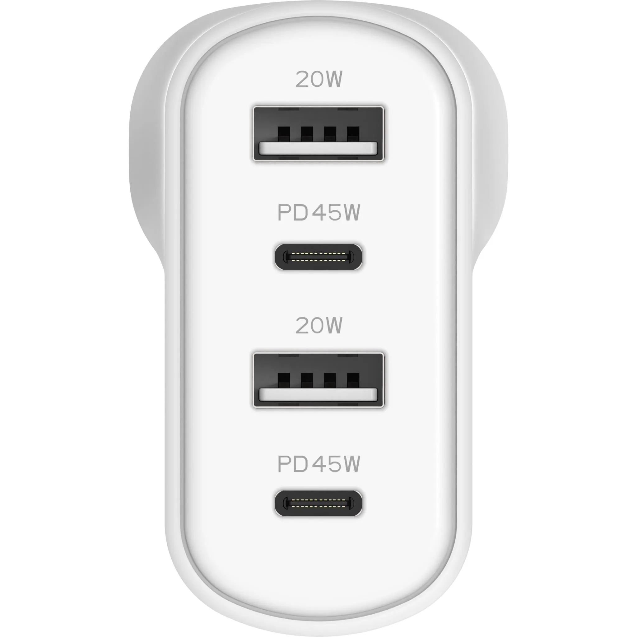 Cygnett PowerPlus 4 Port 45w PD Wall Charger (White)