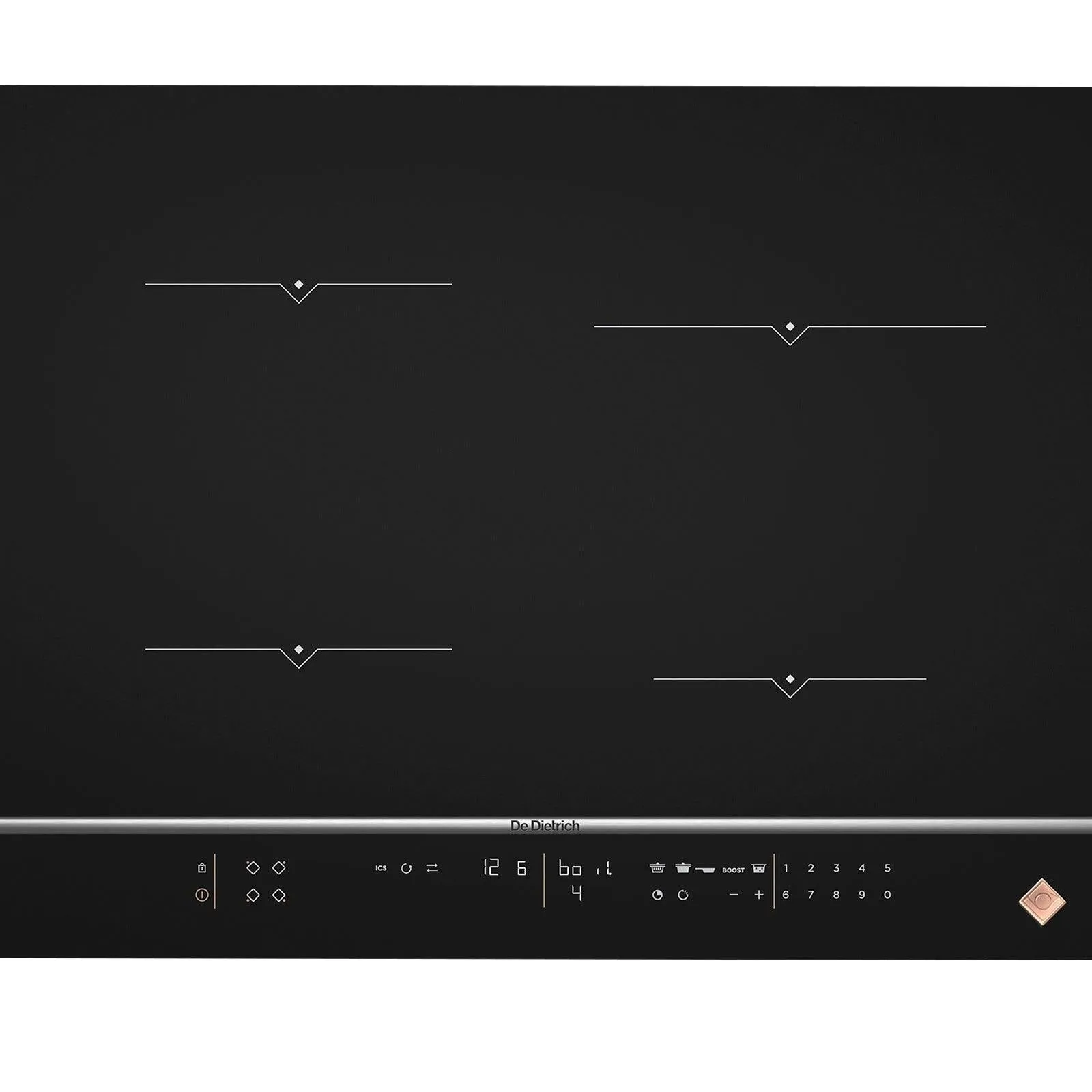 De Dietrich Platinum 65CM 4 Zones Built-In Induction Hob - Black | DPI7670X