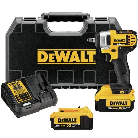 DeWALT DCF883M2 20V Max 3/8" Impact Wrench Kit (Includes (2) 20V Max XR 4.0ah Batteries, Charger, and Kit Bag)