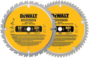 DeWalt DW3106P5 10" Saw Blade Combo Pack