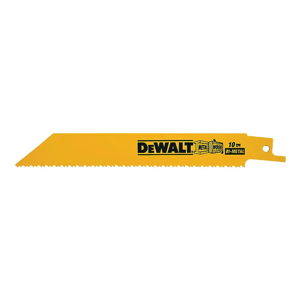 DeWALT DW4806 Reciprocating Saw Blade, 3/4 in W, 6 in L, 10 TPI