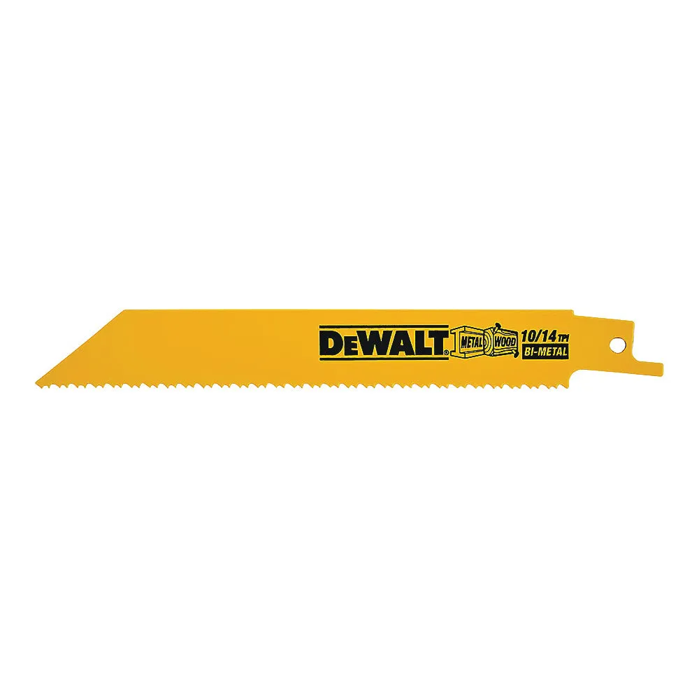 DeWALT DW4845 Reciprocating Saw Blade, 3/4 in W, 6 in L, 10/14 TPI