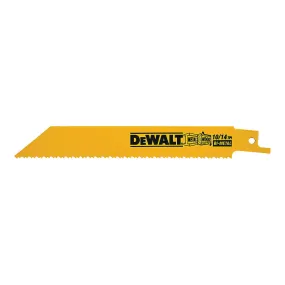 DeWALT DW4845 Reciprocating Saw Blade, 3/4 in W, 6 in L, 10/14 TPI