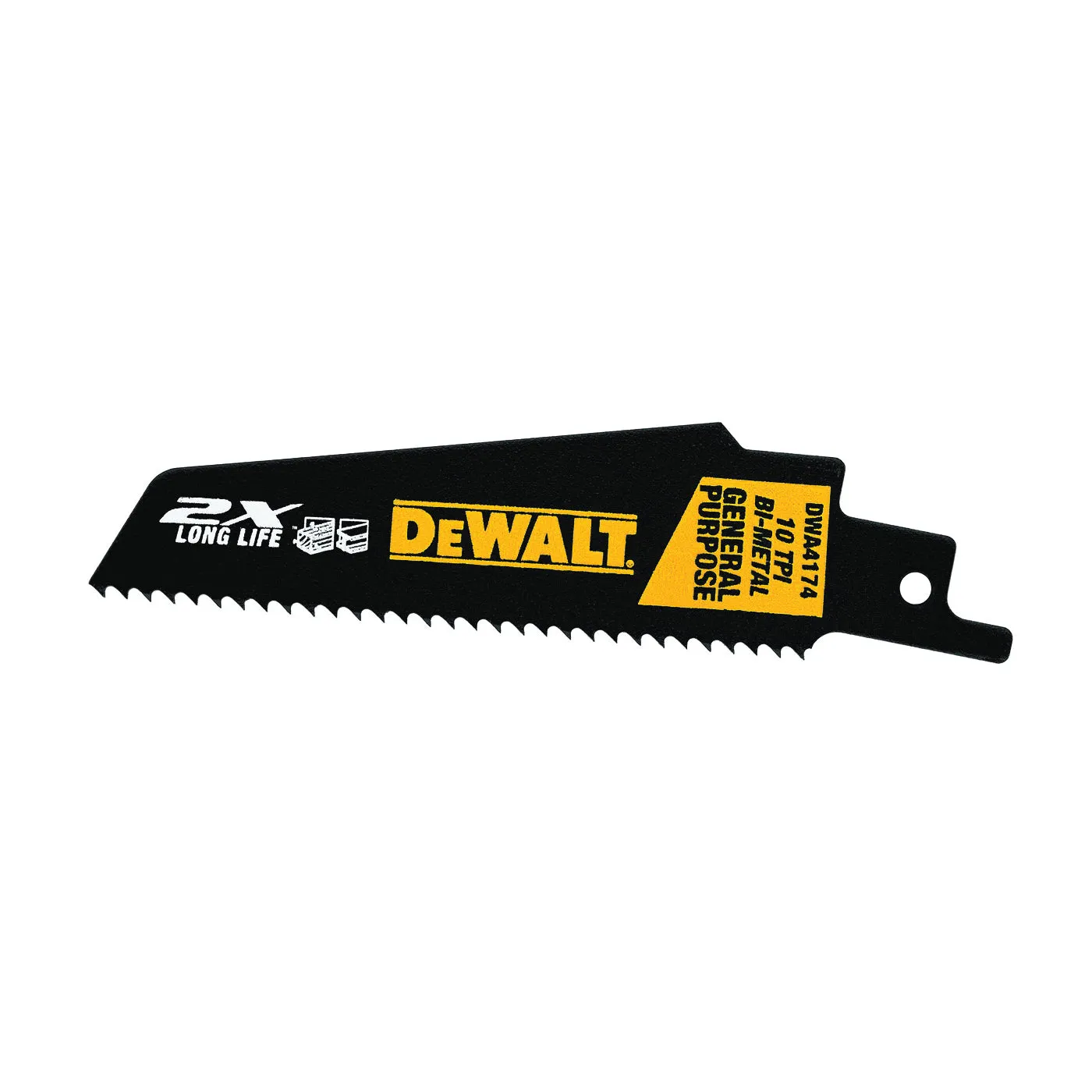 DeWALT DWA4174 Reciprocating Saw Blade, 1 in W, 4 in L, 10 TPI