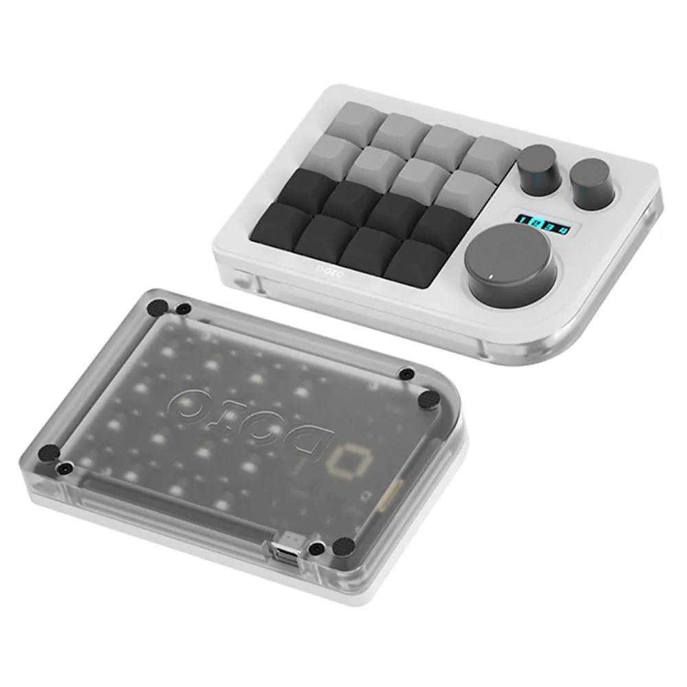 DOIO KB16-01 Macro Keyboard 16 Keys   3 Knob Macro Pad