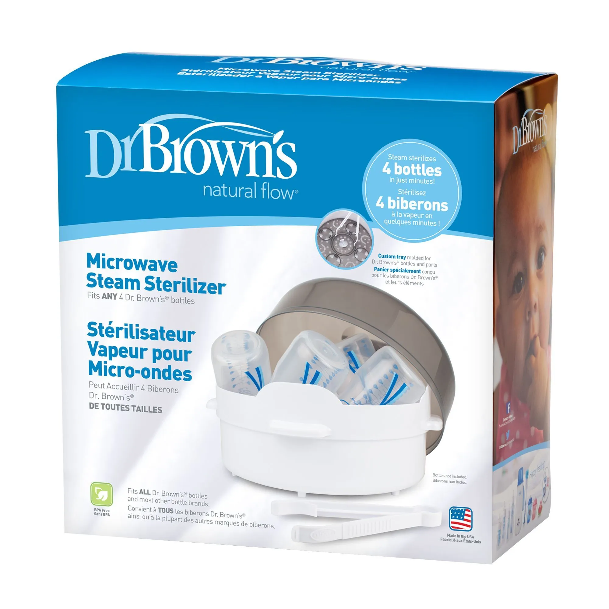 Dr. Brown's - Baby Bottle Microwave Steam Sterilizer