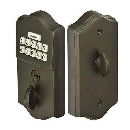 Emtek - Electronic Locksets - Classic Brass Keypad Deadbolt