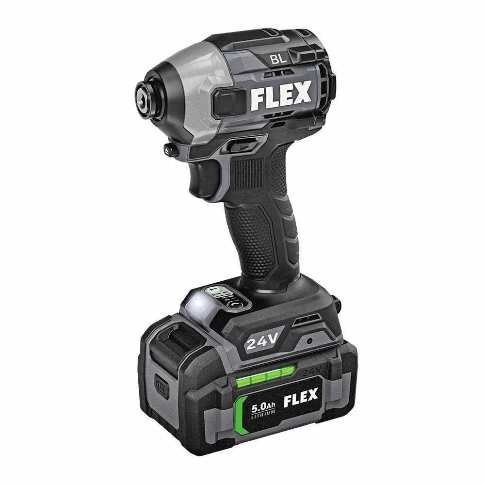 Flex FX1371A-2B 24V 1/4" Quick Eject Hex Impact Driver with Multi-Mode Kit