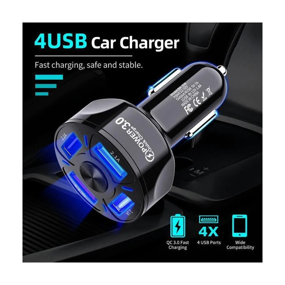 Four port Usb Car Charger