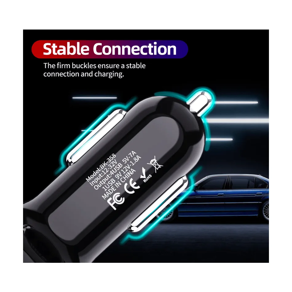 Four port Usb Car Charger