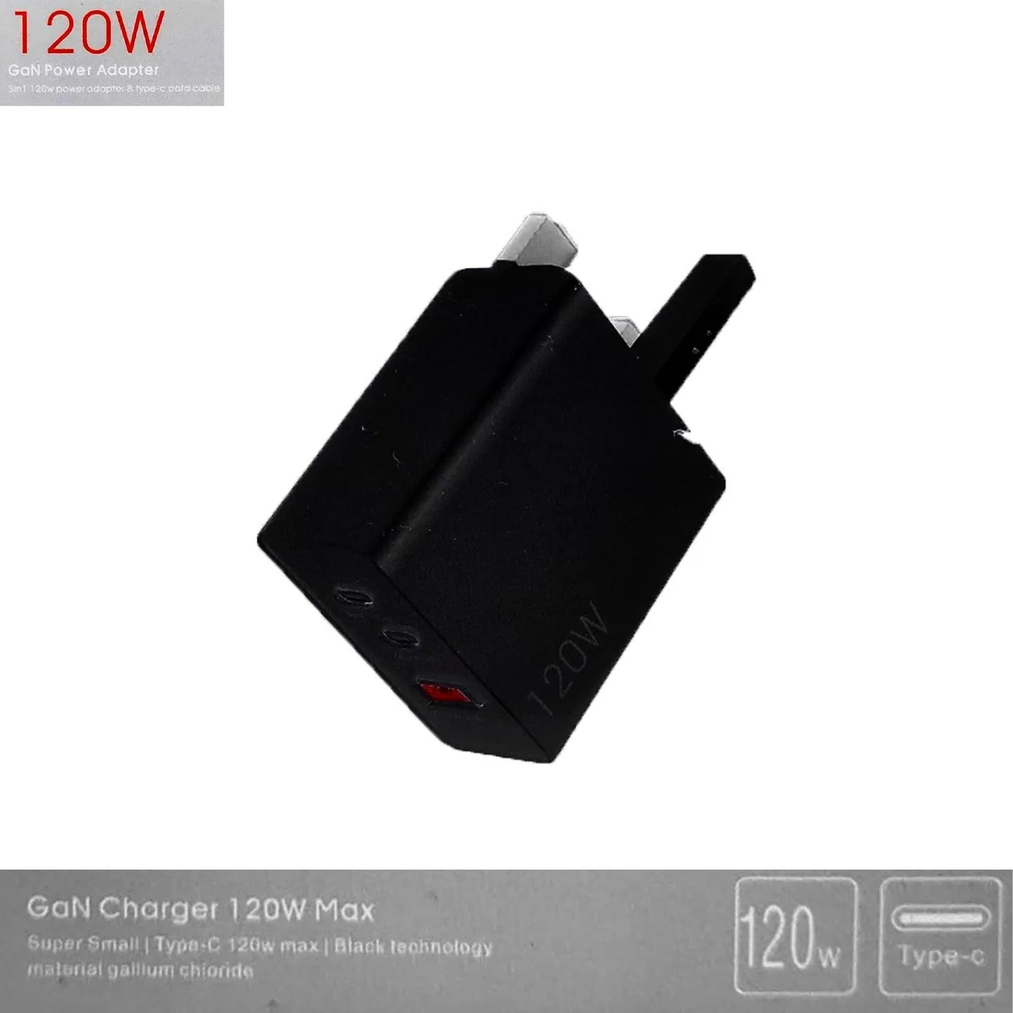 Gan Power Adapter 120W Max Fast Charger Type-C